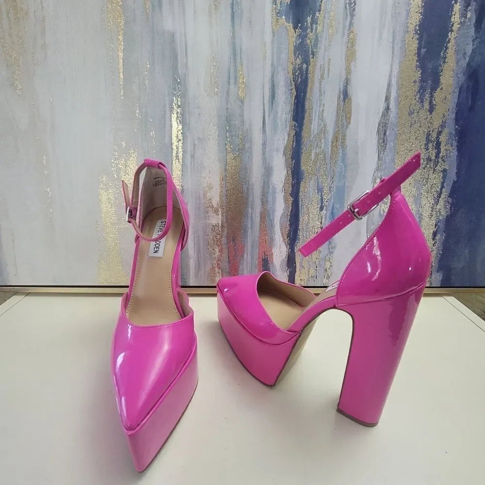Steve Madden Prompt Platform In Fuschia Patent, 7
